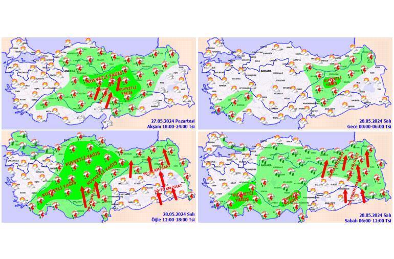 Meteoroloji yeni hava durumu haritası yayımladı İstanbul, Ankara için uyarı geldi