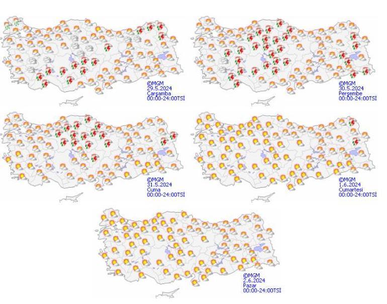 Son dakika... Meteoroloji son haritayı paylaştı Hem sağanak hem kavurucu sıcak