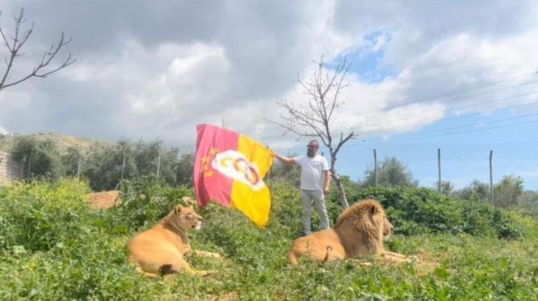 Galatasaray’ın 24. şampiyonluğunu aslanlarıyla kutladı