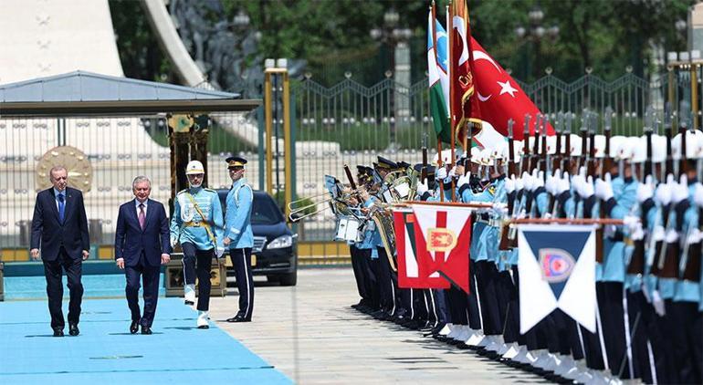 Özbekistan Cumhurbaşkanı Türkiyede Cumhurbaşkanı Erdoğan: Gazzede zulüm durdurulmalı