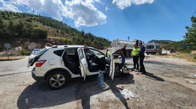 Burdurda seyir halindeki araç cayır cayır yandı