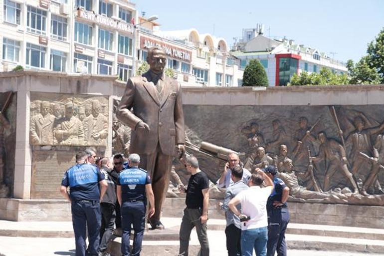 Kayseride Atatürk Anıtına baltalı saldırı: Ben Mesih’im