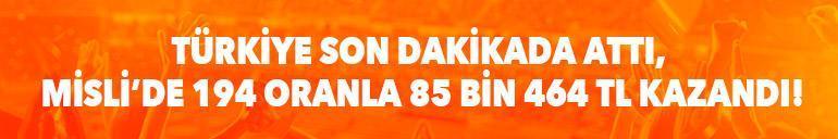 Türkiye son dakikada attı, Misli’de 194 oranla 85 bin 464 TL kazandı