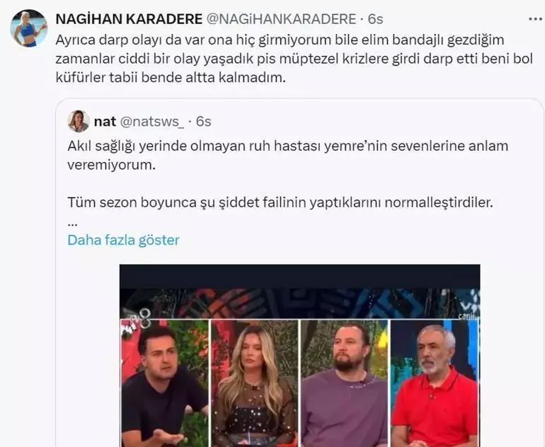 Survivor sonrası kavga büyüdü Yunus Emre Özdenden Nagihan Karadereye sert sözler