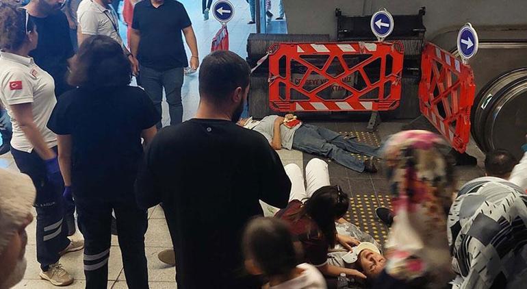 İzmir metrosunda yürüyen merdiven arızası Çok sayıda yaralı var