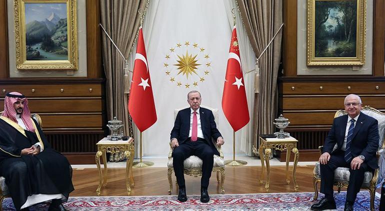 Erdoğan, Suudi Arabistan Savunma Bakanını kabul etti