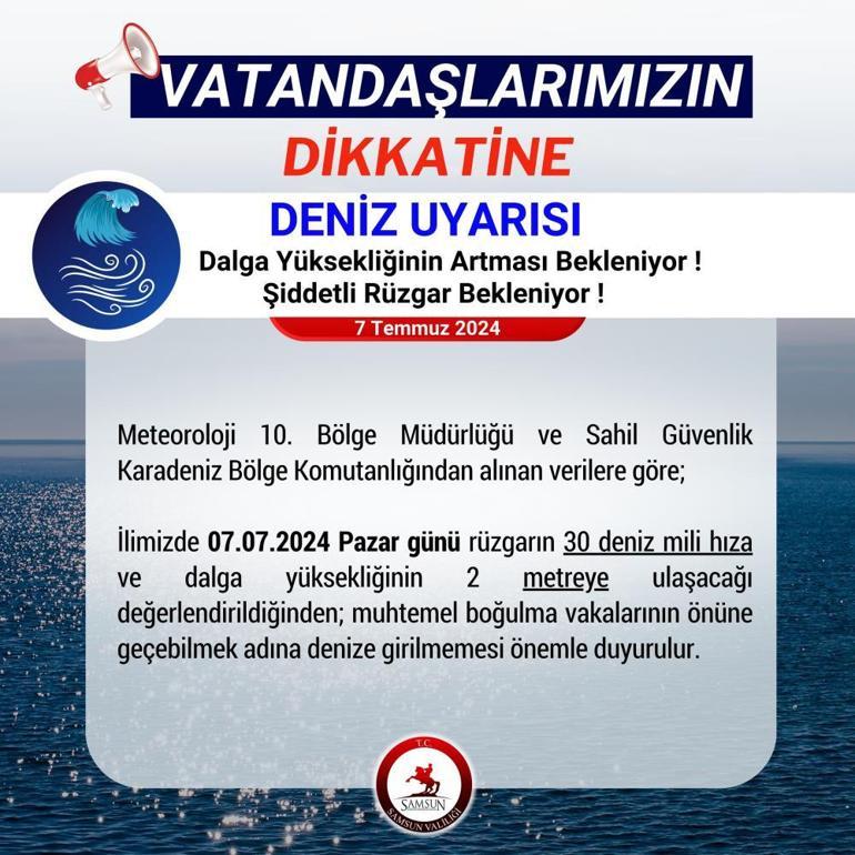 Dalga yüksekliği 2 metreyi buldu Denize girmeyin uyarısı geldi