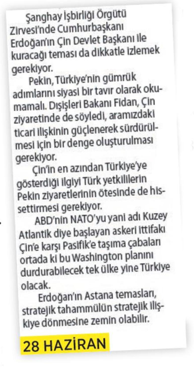 Milliyet’e bilmek yetmez