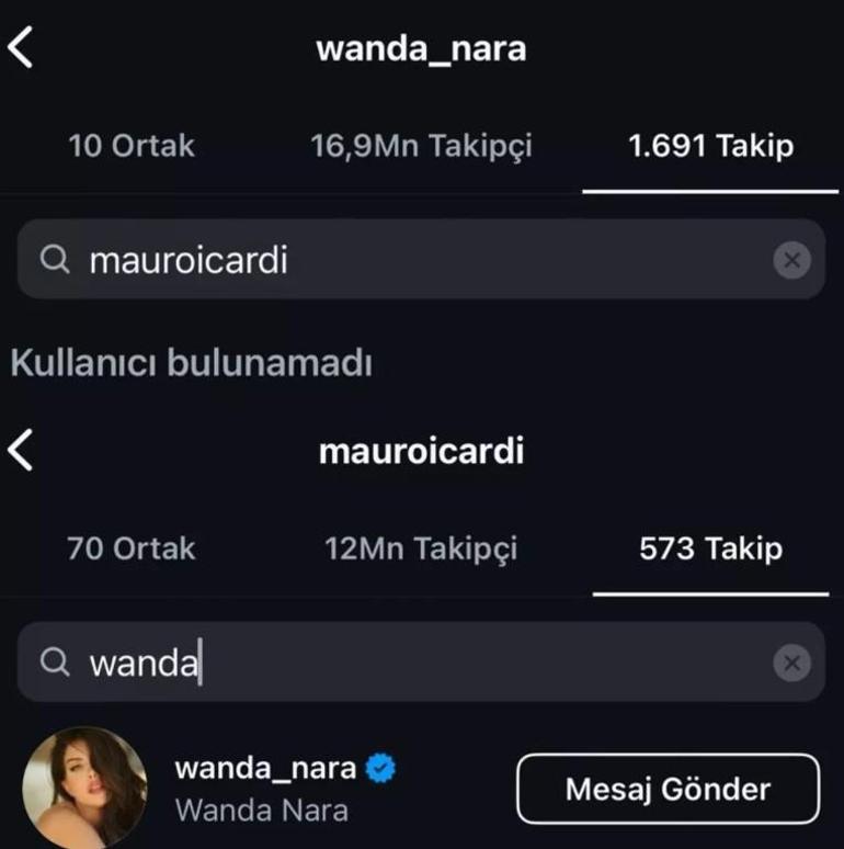 Wanda Nara, Icardiyi takipten çıktı Boşanıyorlar mı