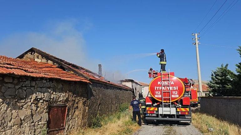 Konyada anne ve oğlu çıkan yangında öldü