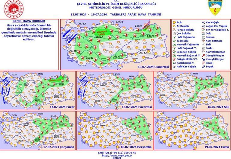 Meteorolojinin 5 günlük yeni haritası yayımlandı Kavrulacağız...