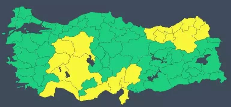 Meteoroloji yeni hava durumu haritası yayımladı Uyarı yapıldı: Şiddetli yağmur geliyor