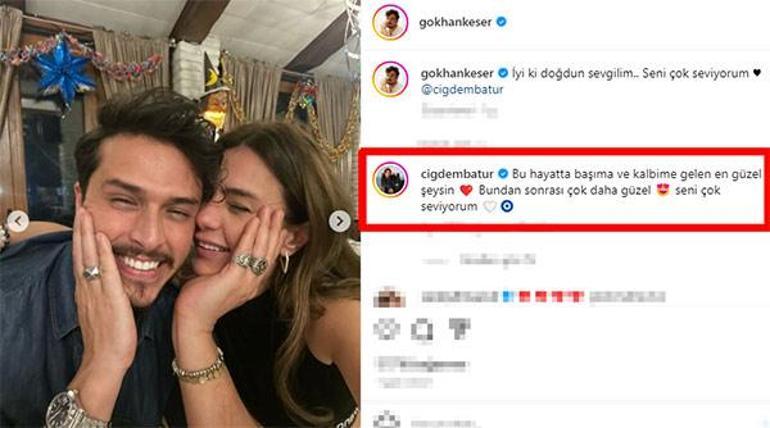 Gökhan Keserden romantik paylaşım Çiğdem Batur kayıtsız kalmadı