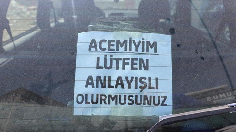 14 yıldır ehliyeti var, araç kullanamıyor Bir hafta önce trafiğe çıktı, aracına bu notu astı