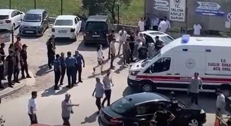 Yalova adliyesi çıkışında silahlı kavga Yaralılar var