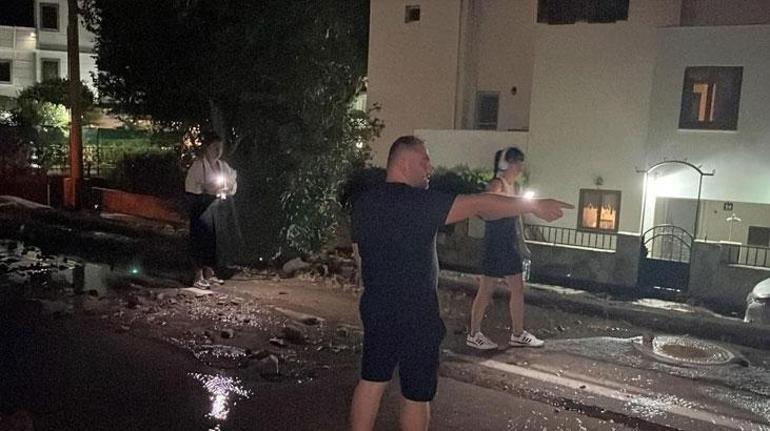 Bodrumda feci olay Su hattı bomba gibi patladı, tonlarca su boşa aktı