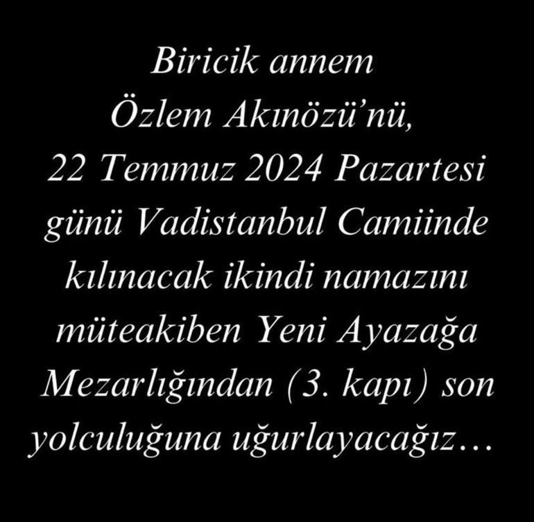 Akın Akınözünün anne acısı İlk gerçek aşkımı kaybettim