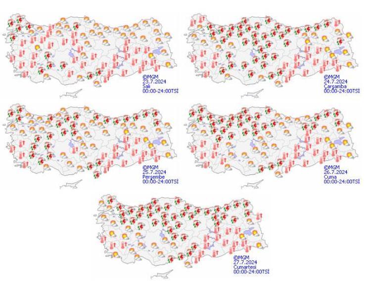 Son dakika... Meteoroloji yeni hava durumu raporunu yayınladı Sıcaklık ve sağanak uyarısı