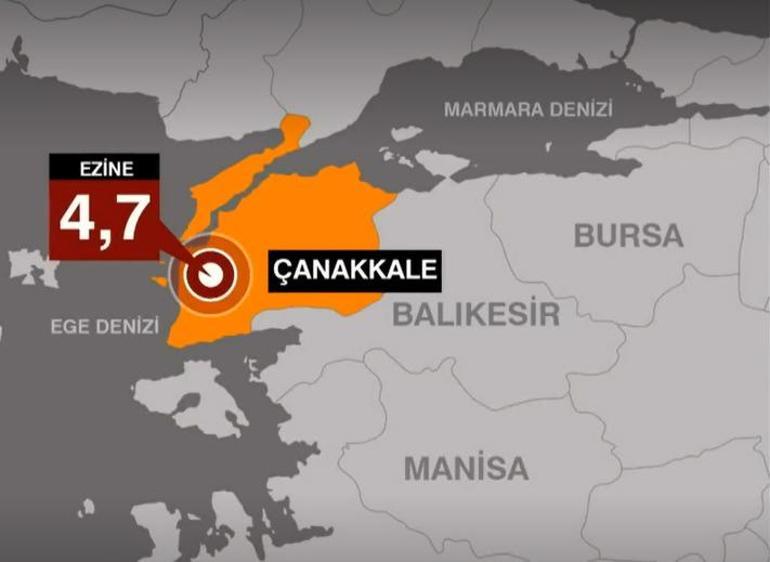 Çanakkalede deprem İzmir ve İstanbulda da hissedildi