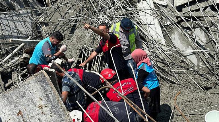 Şanlıurfa’da inşaatın tablası çöktü Yaralı işçiler var