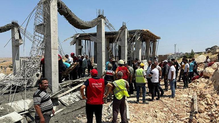 Şanlıurfa’da inşaatın tablası çöktü Yaralı işçiler var