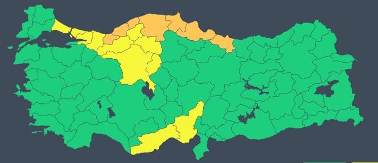 Meteoroloji haritayı güncelledi İstanbul dahil yeni uyarı geldi