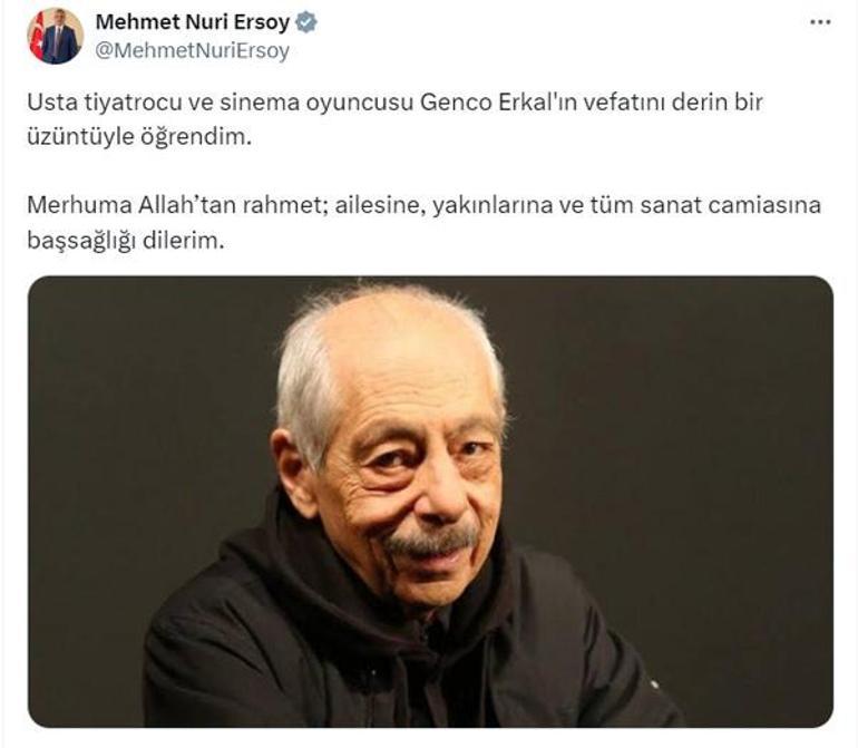 Genco Erkal hayatını kaybetti Hoşça kalın dostlarım