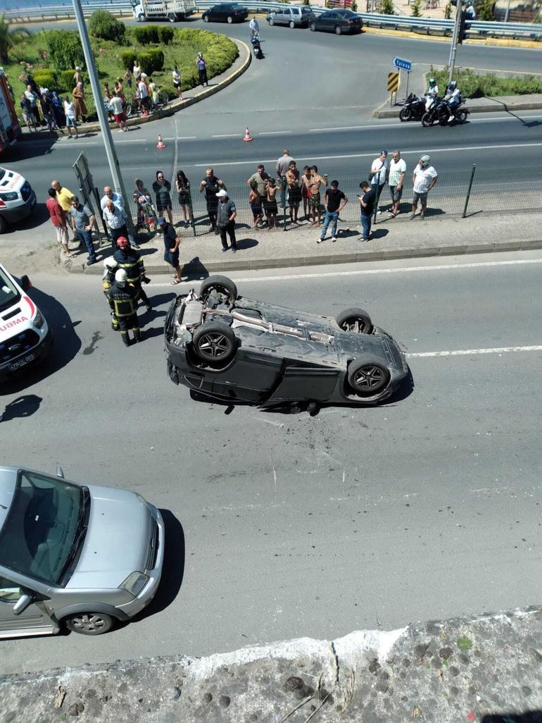 Kendiliğinden hareket eden otomobil 5 metreden uçtu