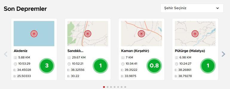 Son dakika... Akdeniz açıklarında peş peşe 2 deprem