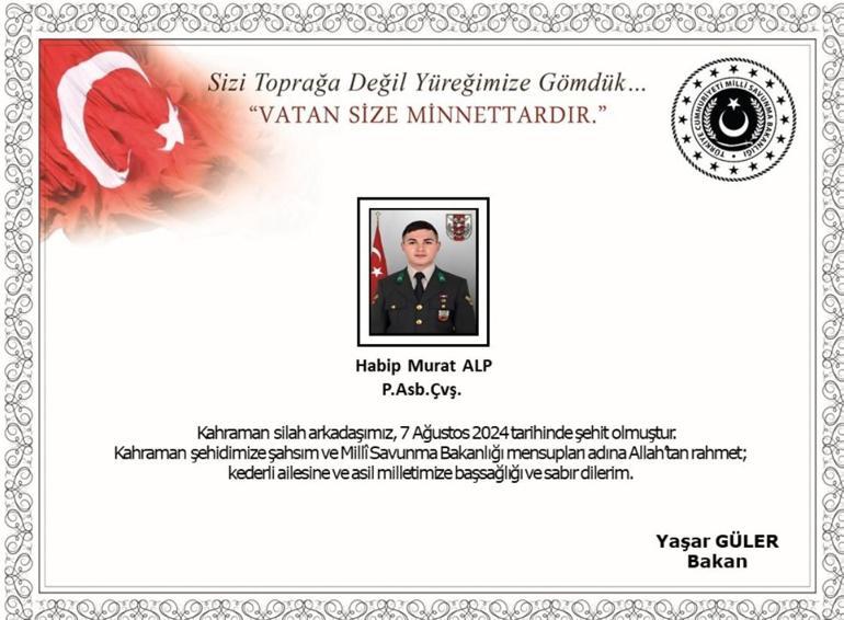 Pençe Kilitte bir asker şehit oldu