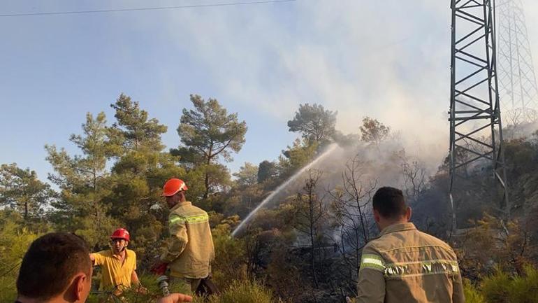 Peş peşe orman yangını Havadan ve karadan müdahale