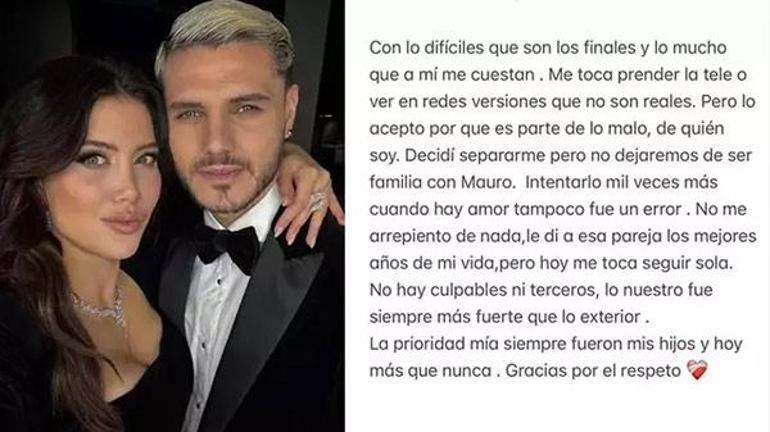 Wanda Nara ile 10 yıllık ilişkisi bitmişti Mauro Icardi gecelerde