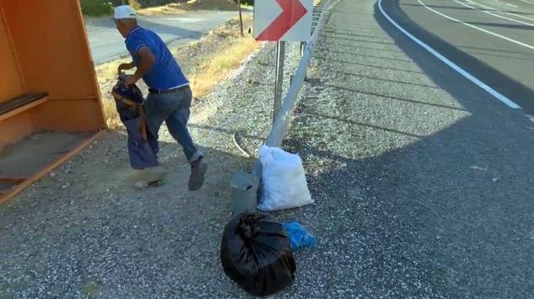 Dronu görünce kaçmaya başladı Tepkiler görenleri güldürdü