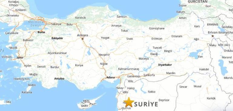 Suriyede 3.9 büyüklüğünde deprem Hatayda da hissedildi