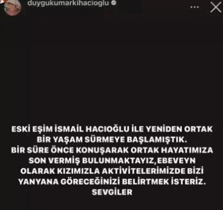 Eski eşten sevgili olmadı İsmail Hacıoğlu ile Duygu Kaya Kumarki ayrıldı