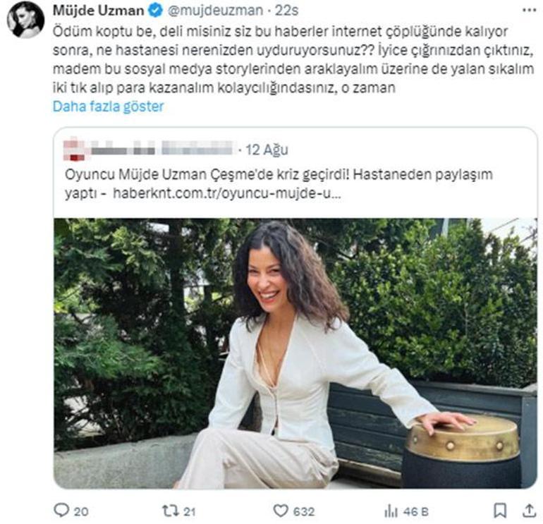 Hastanelik olduğu iddia edildi Müjde Uzmandan açıklama