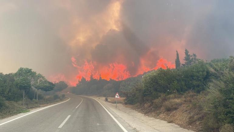 Çanakkale’deki orman yangını büyüyor 57. Alay Şehitliği ile Conkbayırı ziyarete kapatıldı