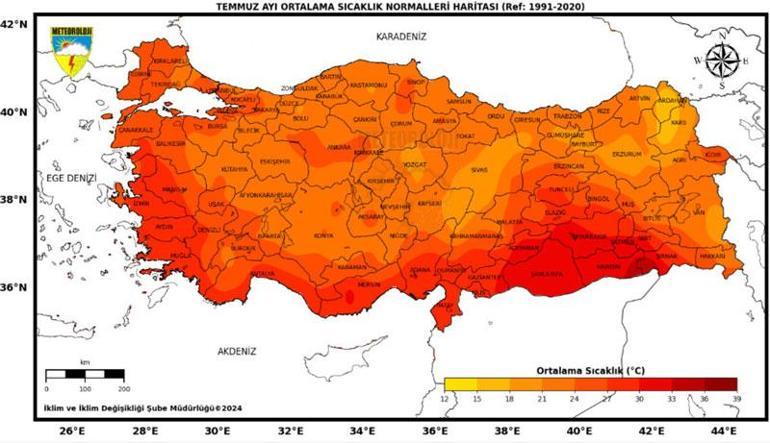 2024 temmuz ayı kayıtlara geçti İşte bölge bölge sıcaklıklar