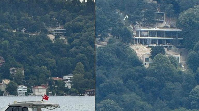 İstanbul Boğazında şok görüntü Vaniköy sırtlarındaki villa inşaatı durduruldu