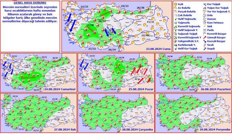 Meteoroloji peş peşe uyardı Sıcaklıklar düşüyor, şiddetli sağanak geliyor