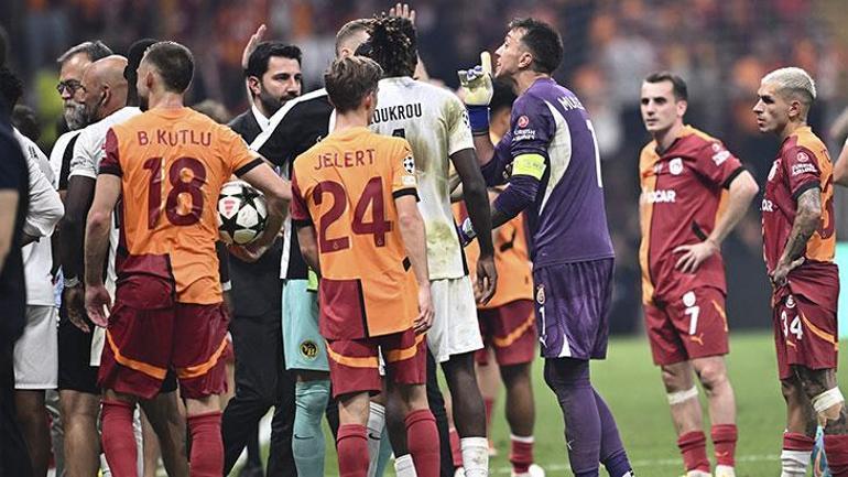 Galatasaray - Young Boys maçında saha karıştı Fernando Muslerayı çıldırtan çirkeflik