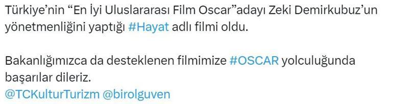 Türkiyenin Oscar adayı, Zeki Demirkubuzun Hayat filmi oldu