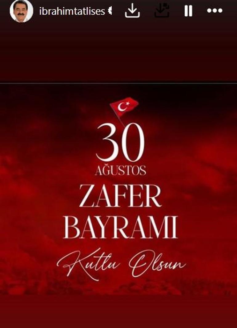 Ünlülerin 30 Ağustos Zafer Bayramı paylaşımları