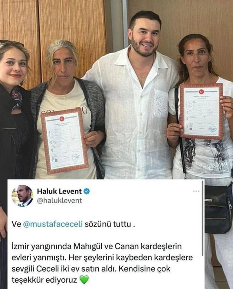 Mustafa Ceceli, İzmir yangınında evlerini kaybeden kardeşlere sözünü tuttu