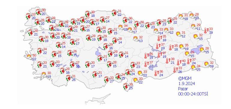 Meteoroloji haritayı güncelledi Peş peşe uyarılar İstanbul dahil sağanak geliyor