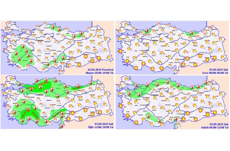 Meteoroloji haritayı değiştirdi Havalar ısınacak ama şiddetli sağanak da var