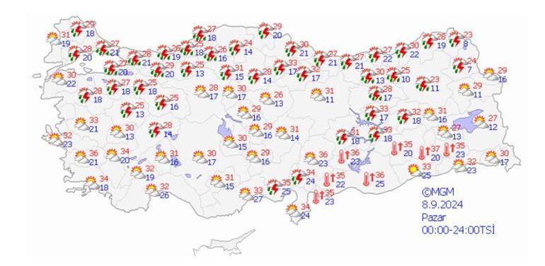 Meteoroloji yeni raporu yayımladı Hafta sonu hava nasıl olacak