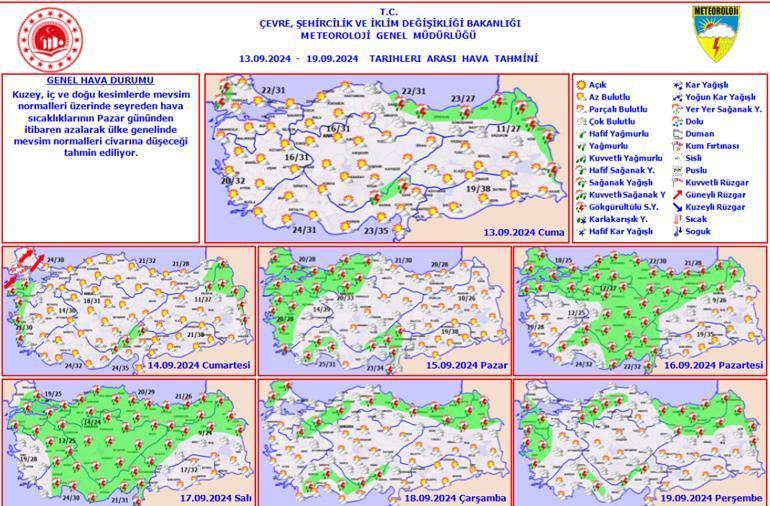 Meteoroloji yeni hava durumu haritası yayımladı ve uyardı Hafta sonu planlar yapanlar dikkat İşte il il sonuçlar