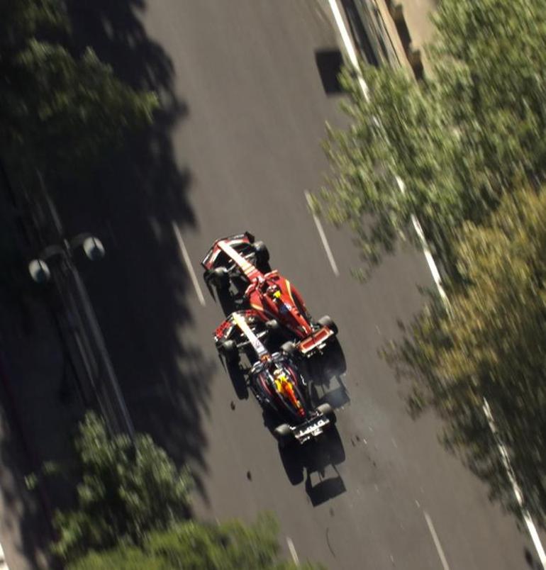 Formula 1 Azerbaycan GPde Charles Leclercin talihsizliği devam etti Perez ve Sainz arasında kaza