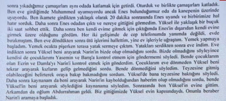 Son dakika... Narin Güran cinayeti: Yengenin ifadesi ortaya çıktı